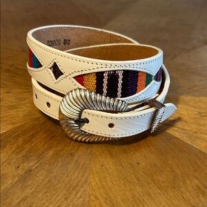 Silver Creek Collection Made in USA Western Belt  with Southwest Details. EUC 28